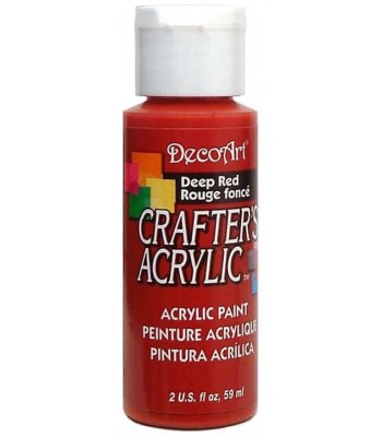 DecoArt Crafters Acrylic - Deep Red 2oz 